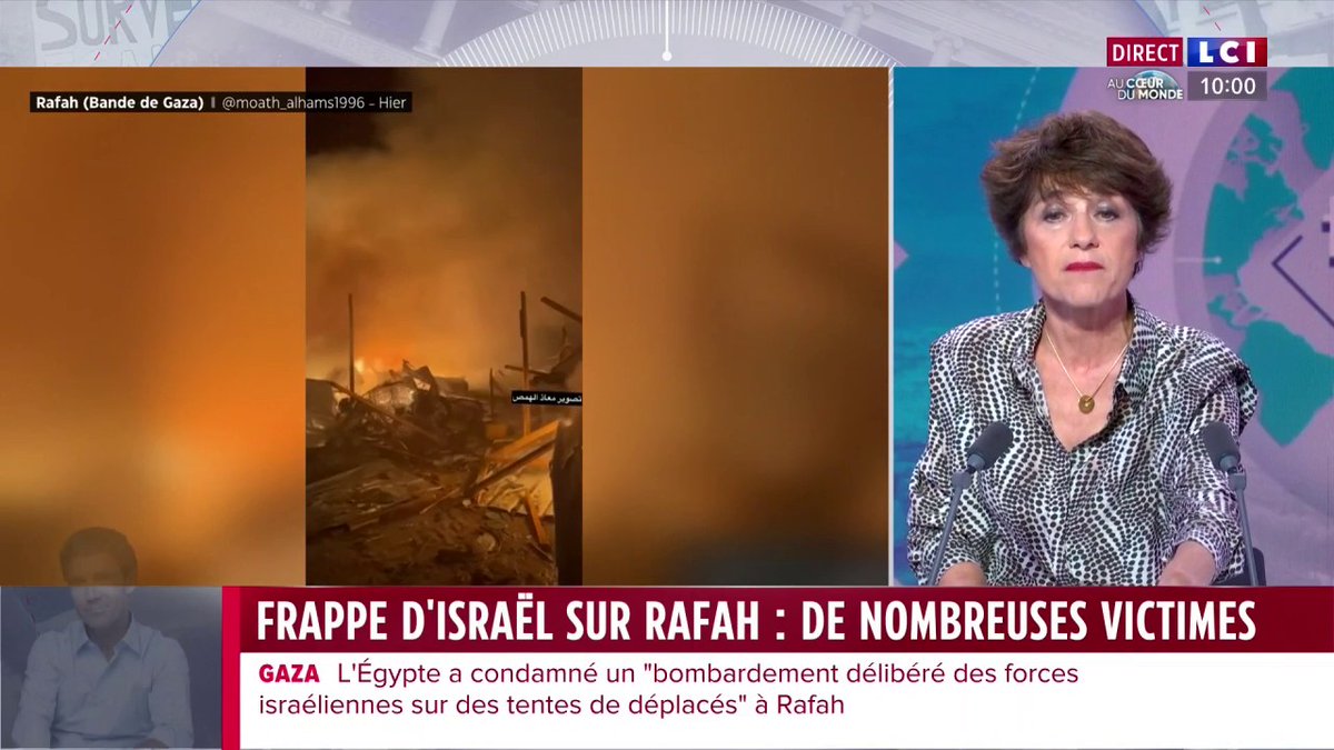 🔴 L’armée israélienne aurait bombardé un camp de déplacés à Rafah, au sud de la bande de Gaza. 40 civils seraient morts ⤵️