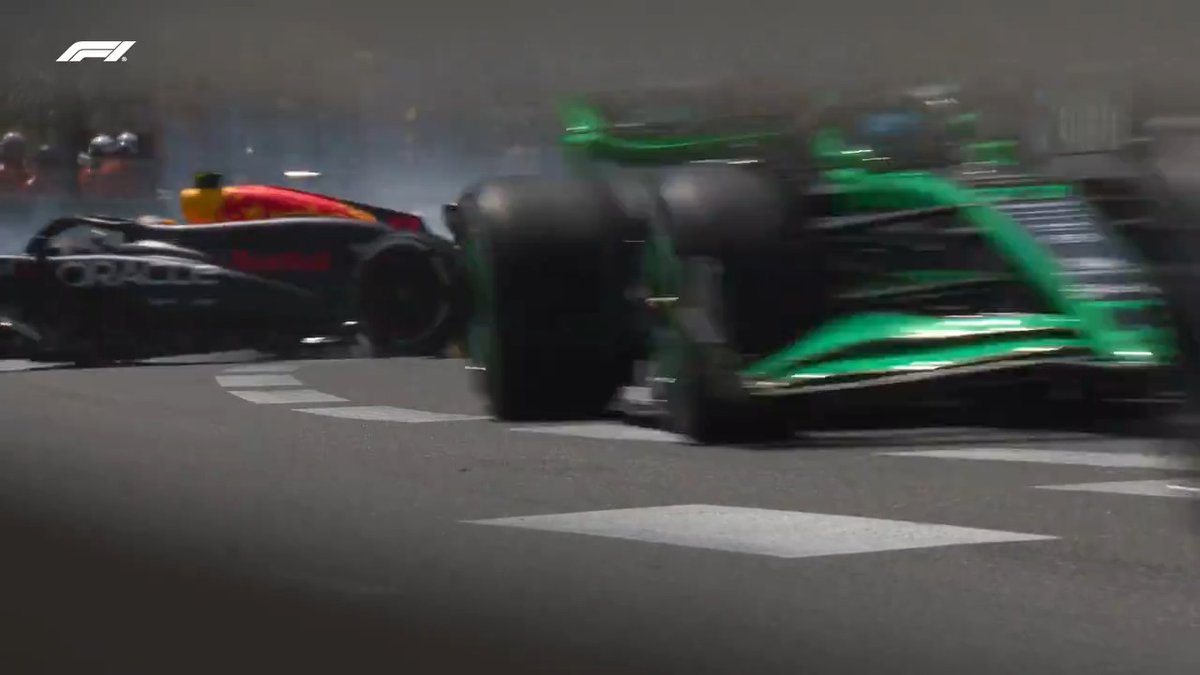 Cars clatter the barriers at Beau Rivage 😮 Another angle on that first lap crash 💥 #F1 #MonacoGP