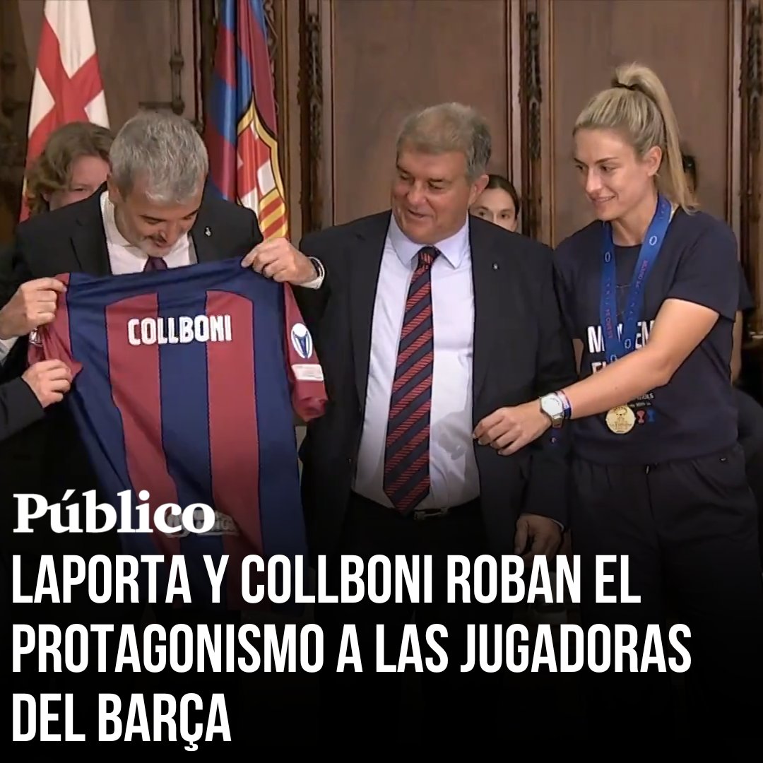 "Los señoros apropiándose de los éxitos de ellas": Laporta y Collboni roban el protagonismo a las jugadoras del Barça ante el asombro de Putellas Vía @tremending