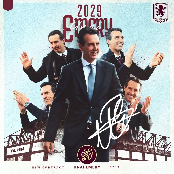 Unai Emery: "We are really excited to continue this journey with no limits to our dreams." ✨ 2️⃣0️⃣2️⃣9️⃣