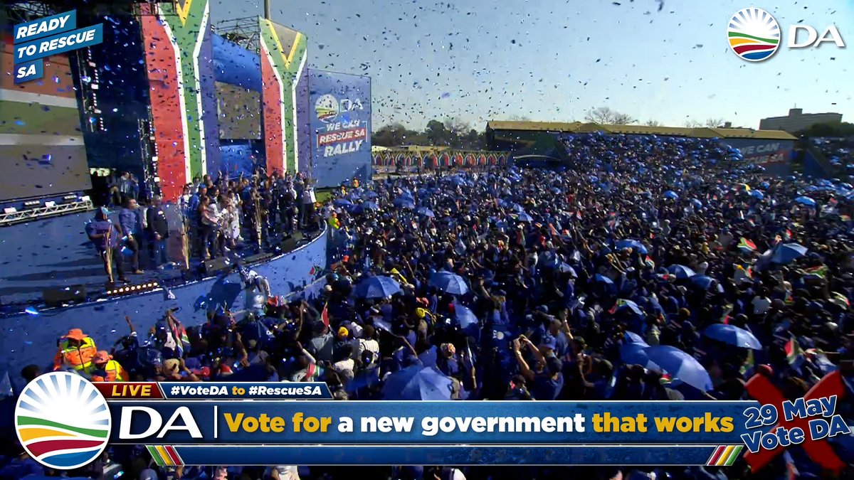 🇿🇦 WATCH | "What you see before you is the biggest, strongest, most diverse, and most determined DA our country has ever seen." Watch the highlights from the We Can Rescue SA Rally ahead of Election 2024. Confirm your voting station at #VoteDA #RescueSA