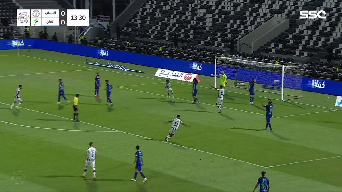 هدددددف!⚽ حسين الصبياني يسجل الهدف الأول للشباب🔥⚽️ #دوري_روشن_السعودي #الشباب_الفتح | #SSC