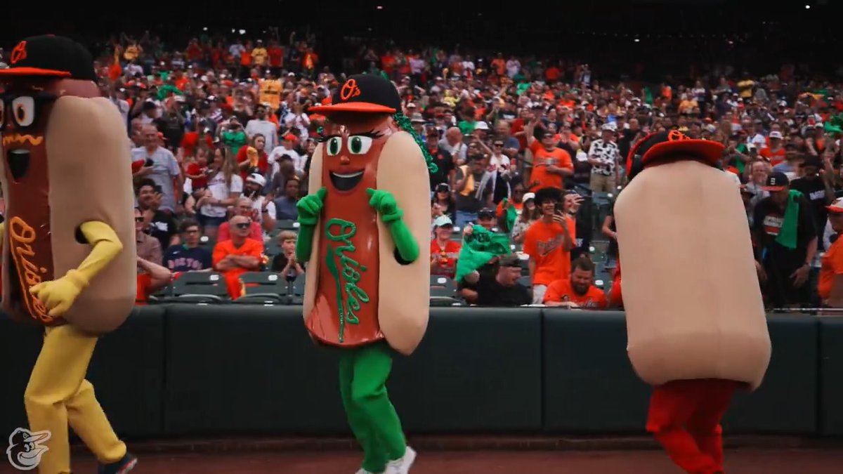 "The hot dogs aren't real. They can't hurt you." The hot dogs: