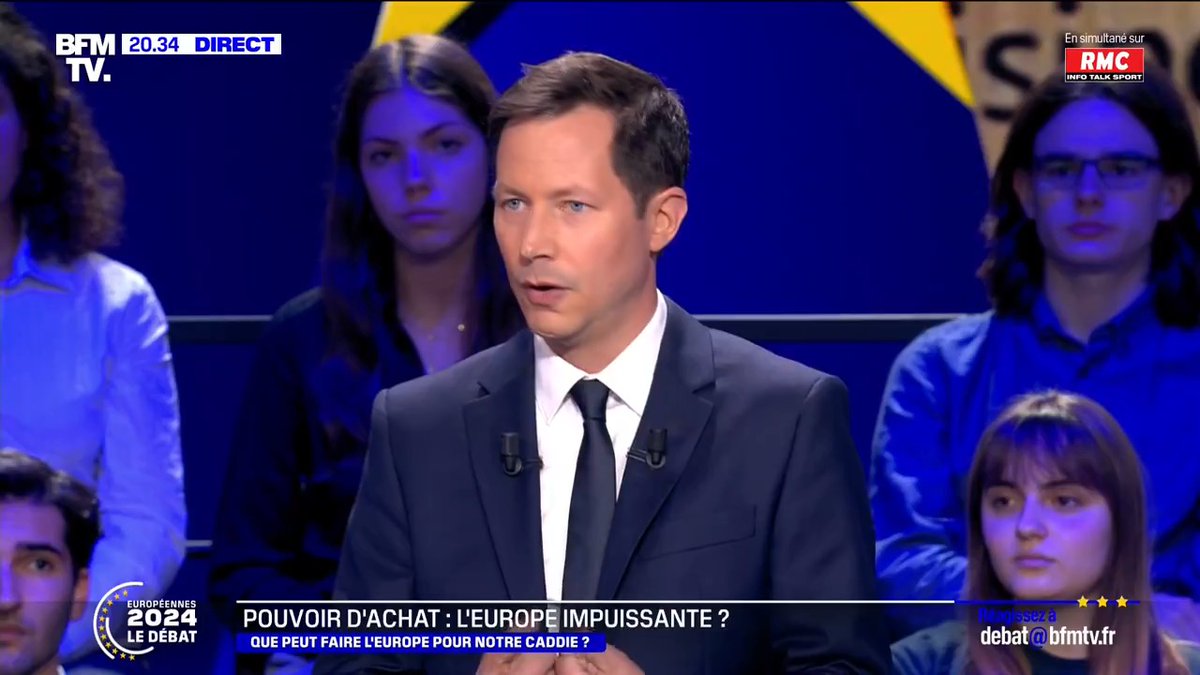 Nos combats pour l'énergie nucléaire et pour nos agriculteurs visaient directement à lutter contre les effets, sur le pouvoir d'achat, du décrochage de l'Europe . Mais c'est aussi parce que la France a fait le choix de punir le travail que nous décrochons. #LeDebat #AvecBellamy