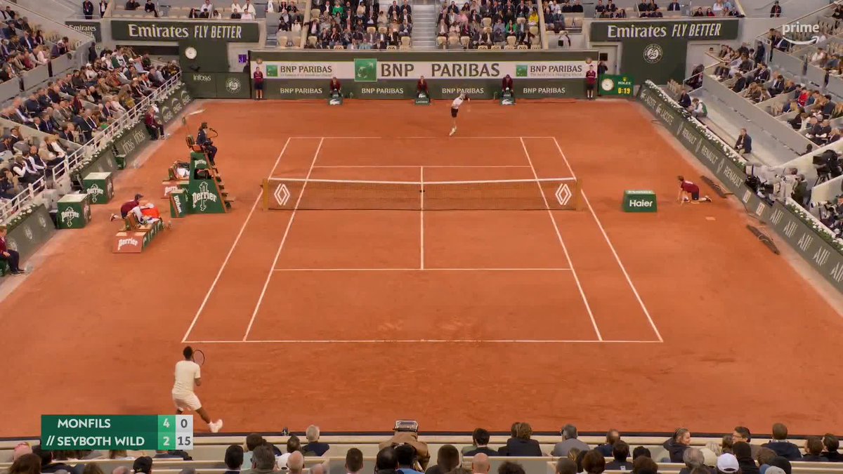 La couverture de terrain de La MONF ! 37 piges le mec ! Monstrueux ! #rolandgarros