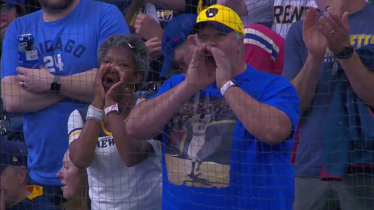 Not the warmest welcome back #ThisIsMyCrew | #MLB