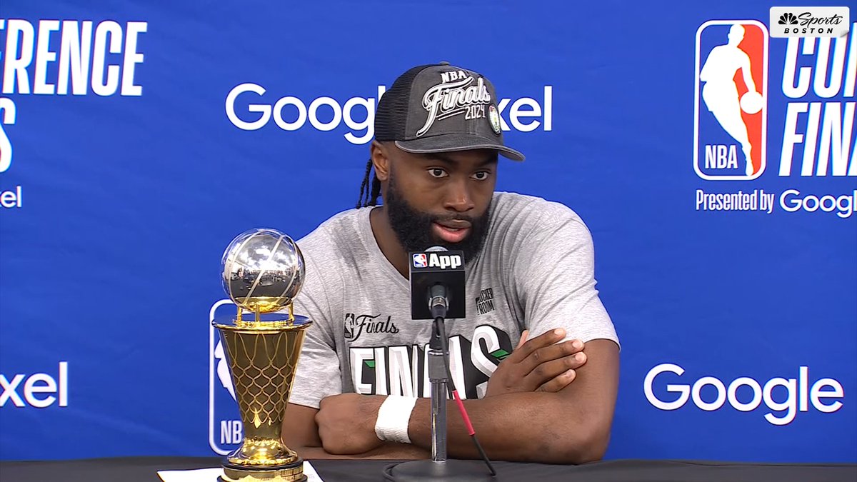 "Marcus Smart, one of my brothers that got traded, he was one of the voices of our team. When he wasn't here I wanted to make sure I stepped in." Jaylen Brown talks about his leadership this season ☘️ Jaylen Brown marcus smart