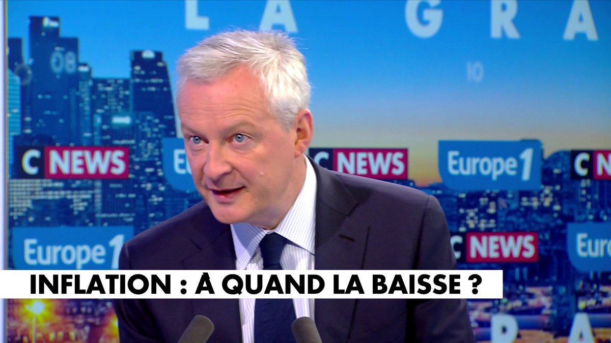 Bruno Le Maire, sur la hausse des prix : «L’inflation élevée est derrière nous», dans #LaGrandeInterview