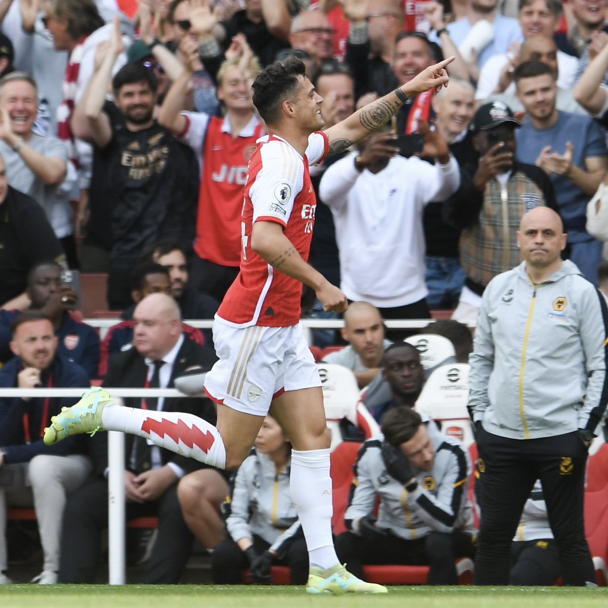 One year ago today, Granit Xhaka scored his final goal for The Arsenal ❤