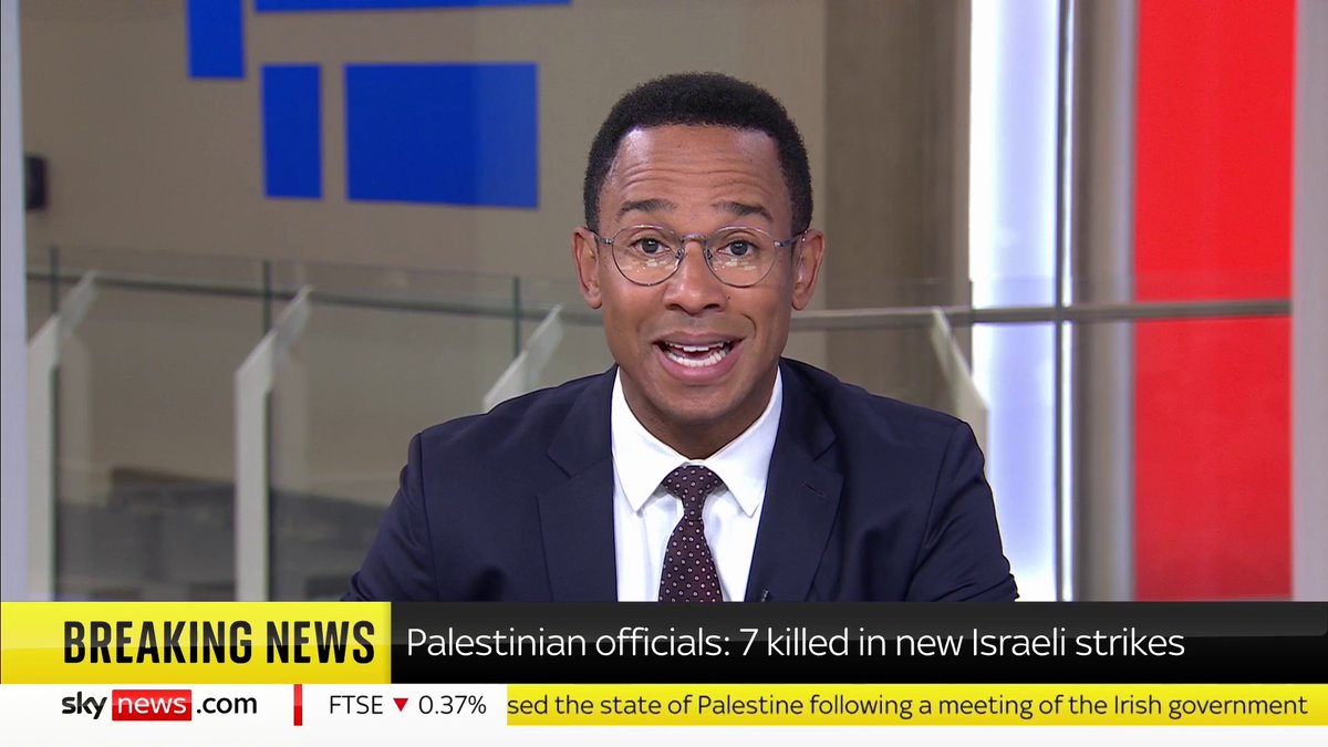 BREAKING: Seven have been killed in new Israeli strikes, say Palestinian officials 📺 Sky 501, Virgin 602, Freeview 233 and YouTube