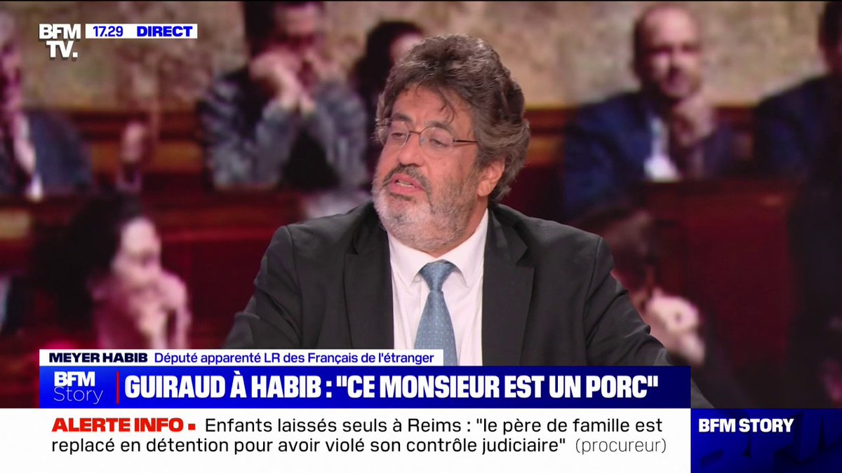 Meyer Habib (Meyer Habib): David Guiraud "est une crapule antisémite", "je porterai plainte contre lui"