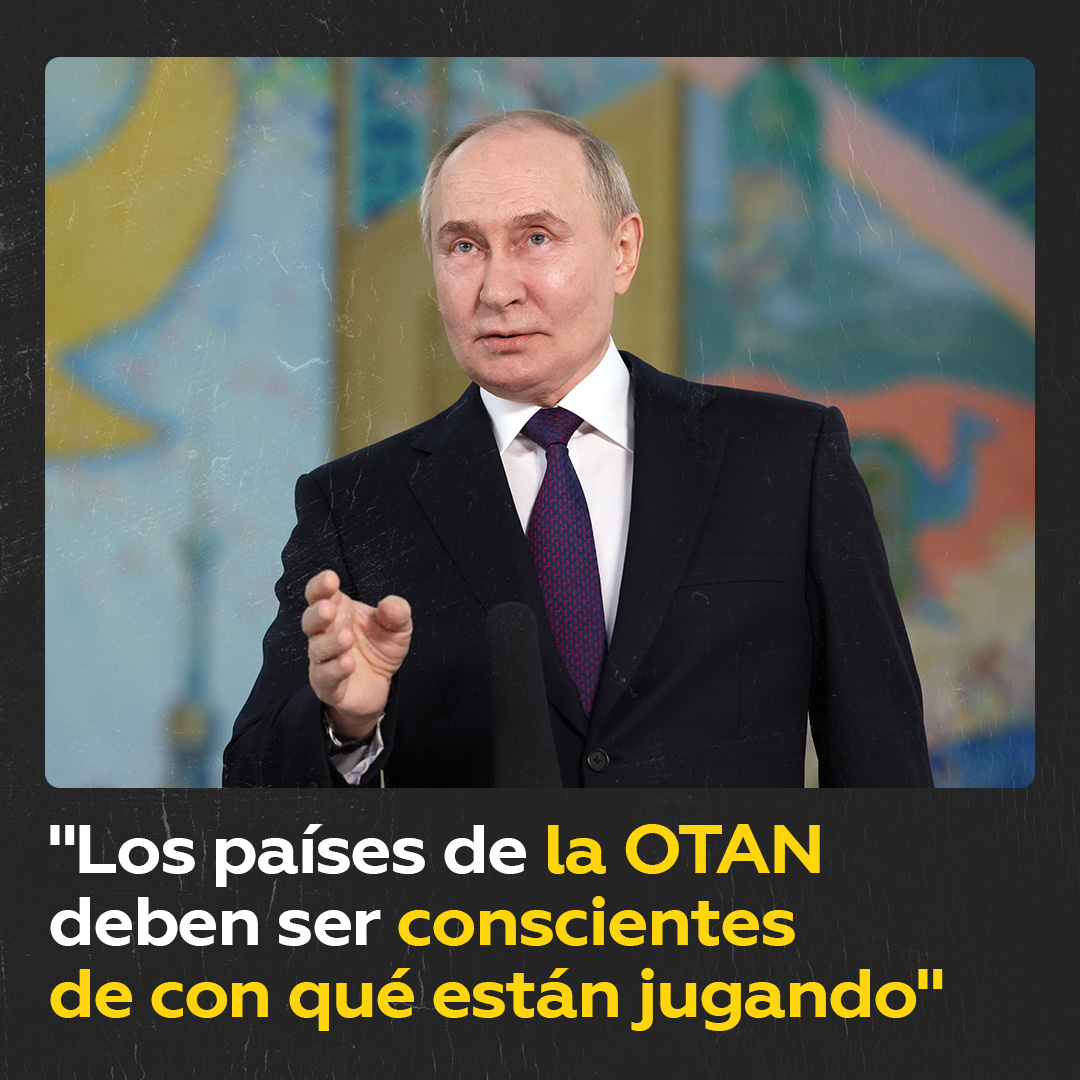 Putin avisa a la OTAN de las consecuencias de atacar a Rusia El presidente ruso, Vladímir Putin, instó a los Estados miembros de la OTAN a “ser conscientes de con qué están jugando” cuando hablan de la posibilidad de atacar a Rusia con sus armas.