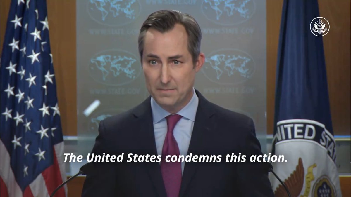 The U.S. condemns the Georgian ruling party passing an anti-democratic foreign influence bill into law and moving Georgia away from the aspirations of its people.