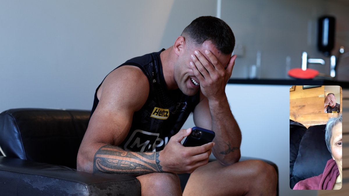 The emotional moment Preston Riki told his Nana the news about his NRL debut 💞 #pantherpride 🐾