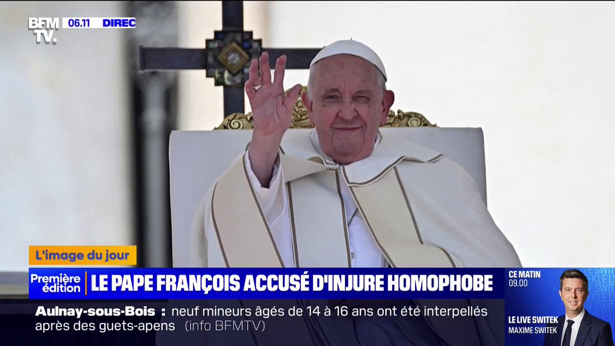 Le pape François accusé d'injure homophobe L'image du jour de Marie Gentric