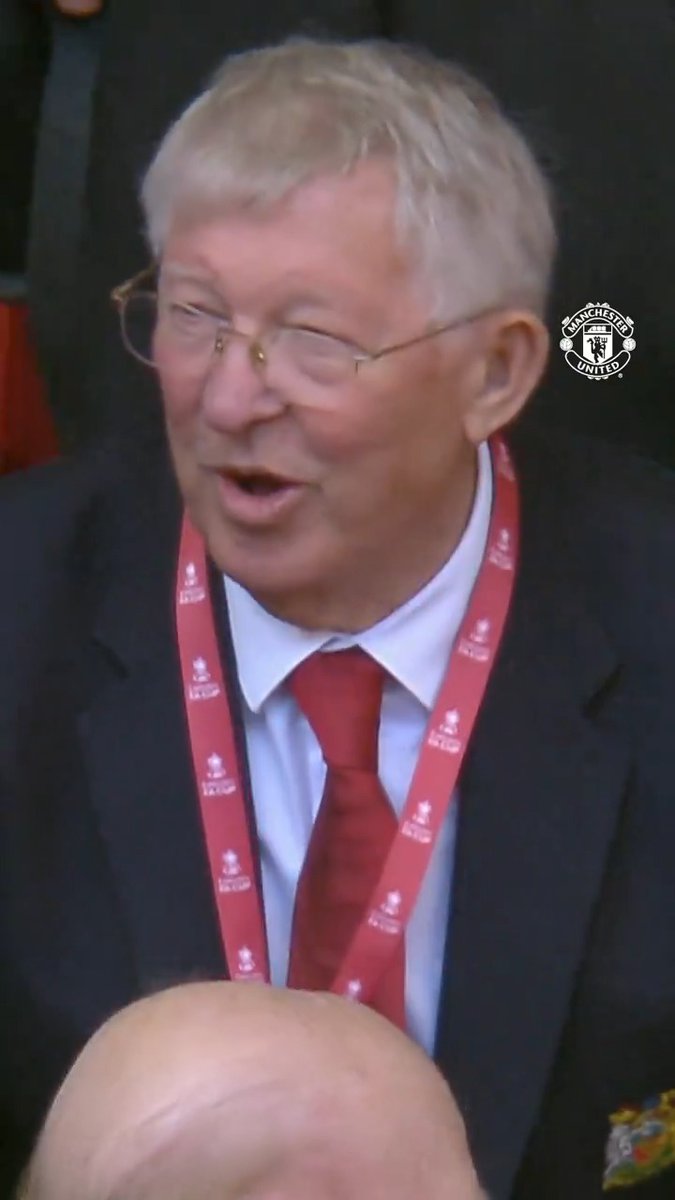 Seeing a happy Sir Alex >>>> #MUFC || #FACup