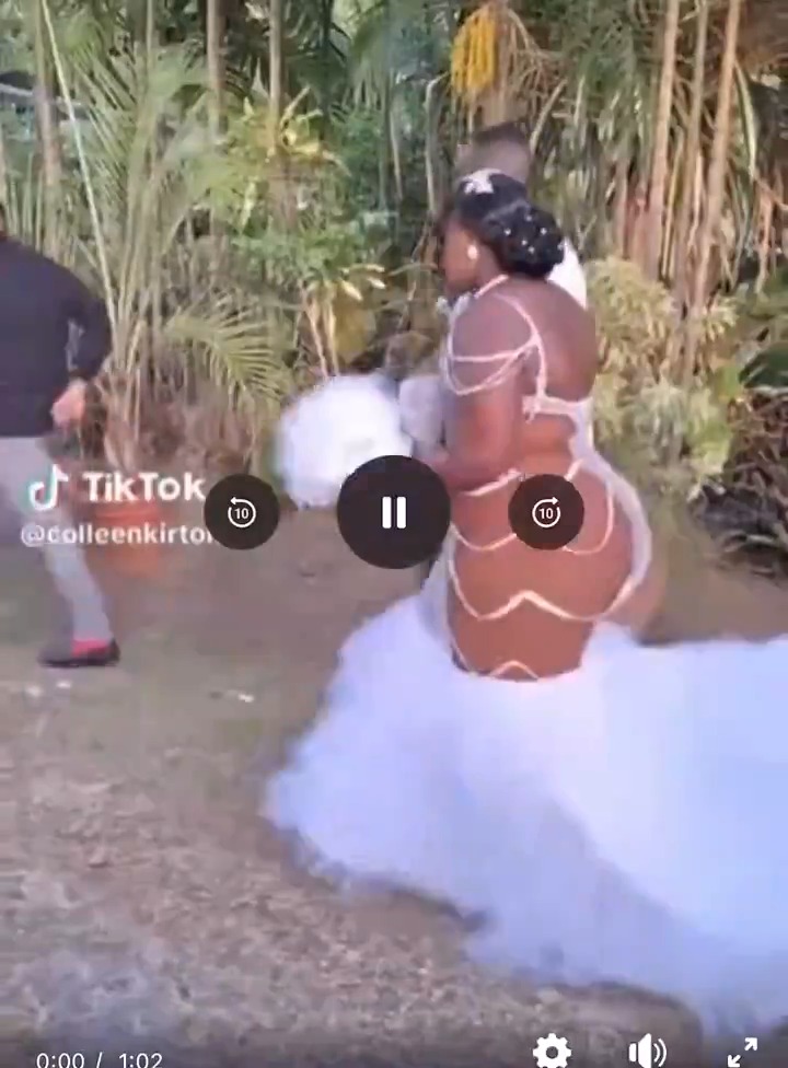 The husband is not a good leader ..for him to allow his bride to dress this way, it tells a lot about him as the head of the home...