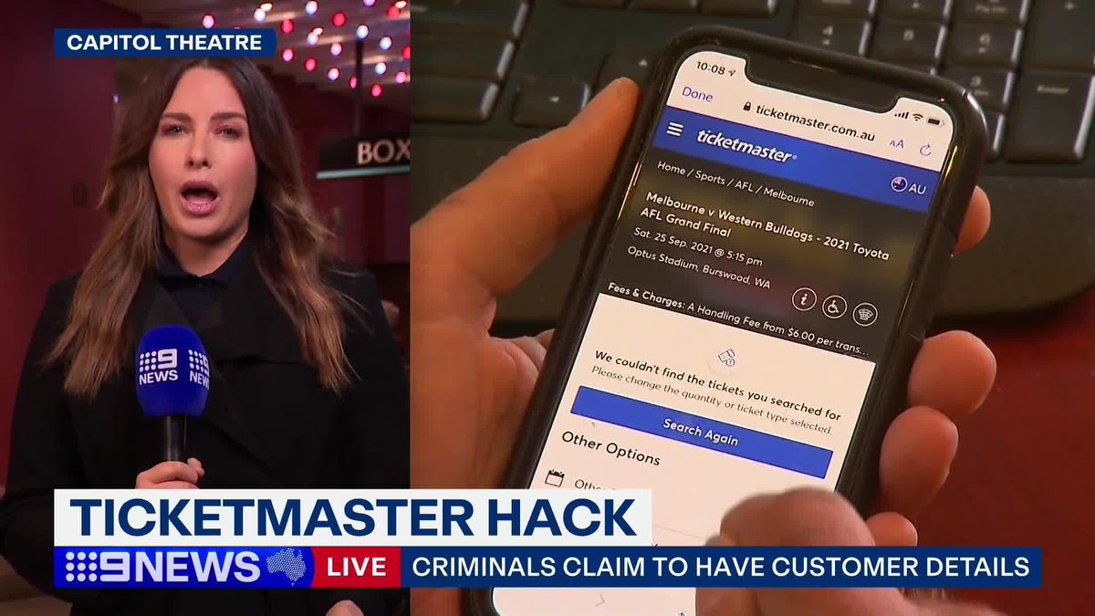 The personal data of millions of Ticketmaster customers is up for sale on the "dark web", after the entertainment giant was allegedly hacked. @KateCreedon9 #9News