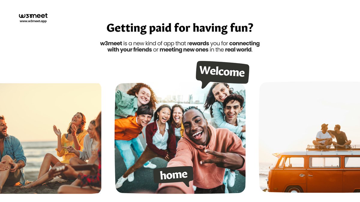 The app that pays you to have fun! #w3meet rewards you for enjoying life and making real connections. 🎉💰