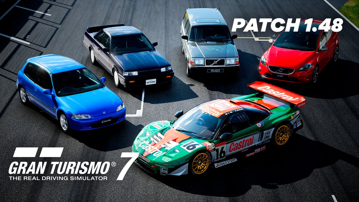 Gran Turismo update 1.48 brings back some classic GT legends 👀 Featuring 5 new cars, Café Menu, and more. Full details: