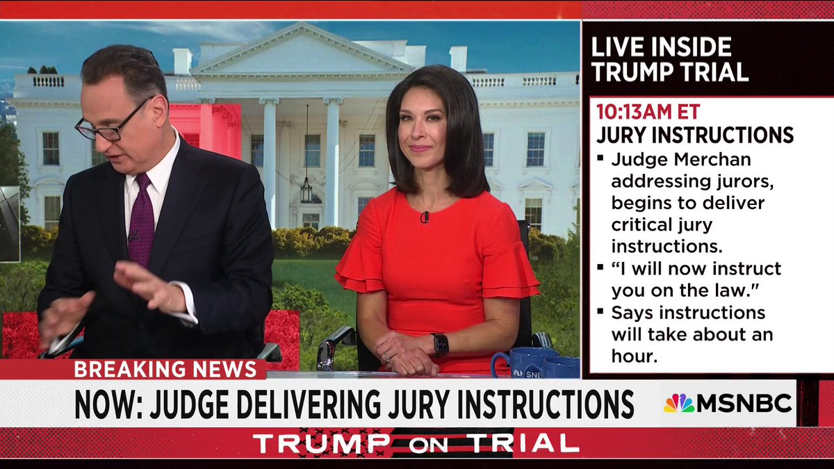 HAPPENING NOW: The trial of People v. Donald J. Trump is underway. Judge delivering jury instructions and said process will take about an hour.