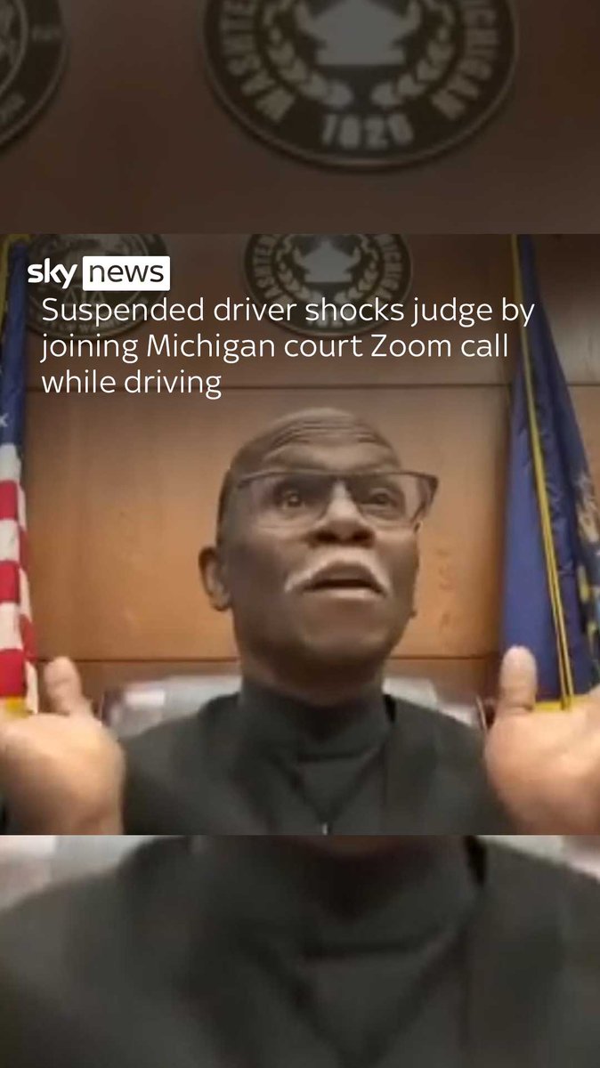 Judge Cedric Simpson was astonished when defendant Corey Harris, who has a suspended driver's licence, joined a court hearing while driving his car ⬇️ The judge before ordering Harris to turn himself into the local county jail 🔗