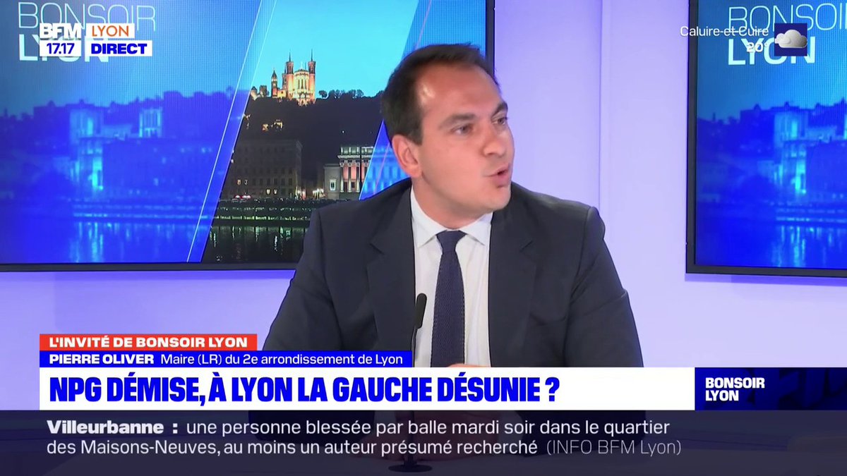 💬 "Il y a un bilan difficile à assumer" La fin de l'union de gauche à Lyon? "Je pense" répond Pierre Oliver, maire LR du 2e arrondissement