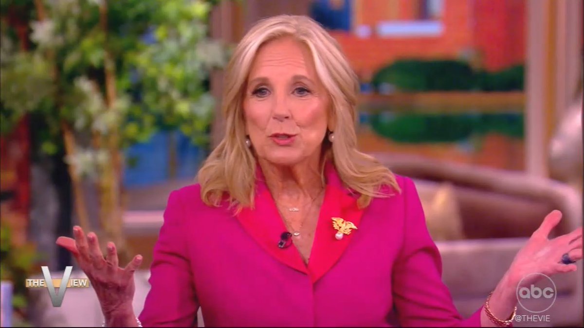 First Lady Dr. Jill Biden: This election is not about age. Donald Trump and Joe Biden are pretty much the same age. This election is about character. My husband Joe has integrity, he's strong, he's steady, he's a leader, smart, and he's energetic. Trump is chaos