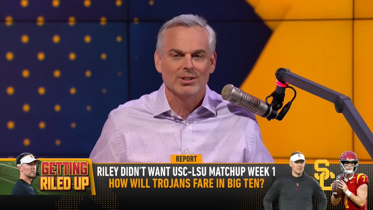 "I'm going to ask a question. Why does USC have to keep playing Notre Dame? College football punted on history last year." — @ColinCowherd