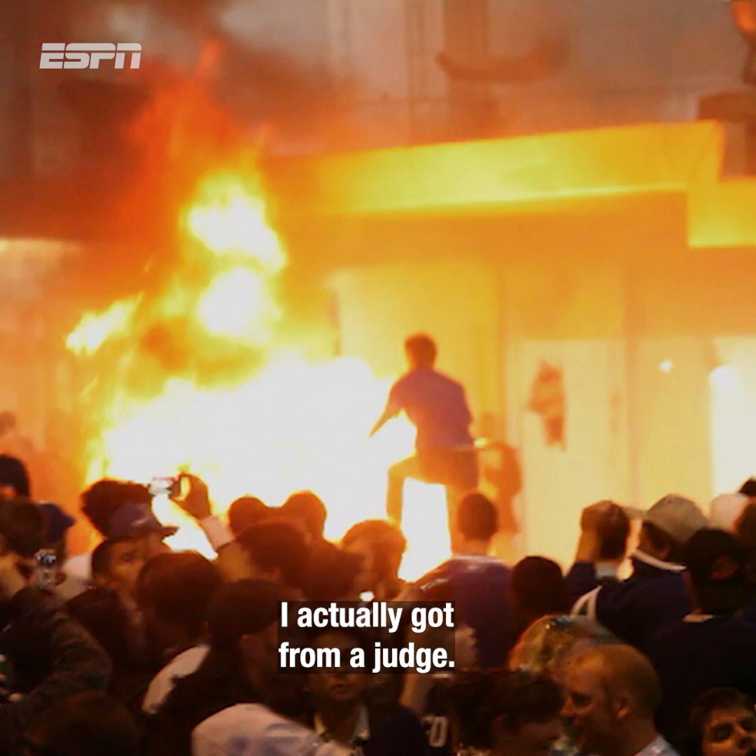 In June 2011, the Canucks’ Game 7 Stanley Cup Final loss sparked a riot in downtown Vancouver. The latest 30 for 30, “I’m Just Here for the Riot,” tells the story | June 4 at 7:30 ET on ESPN and ESPN+ 🎬