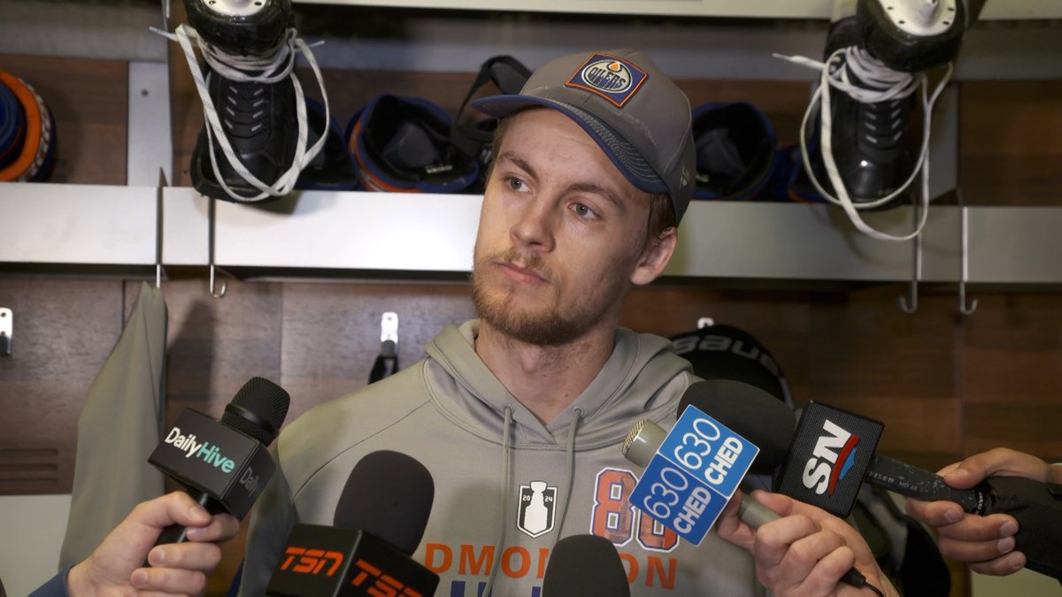 “Just trying to stay ready for the opportunity.” Broberg on the possibility of drawing in for tonight’s Game 4. Enterprise | #LetsGoOilers