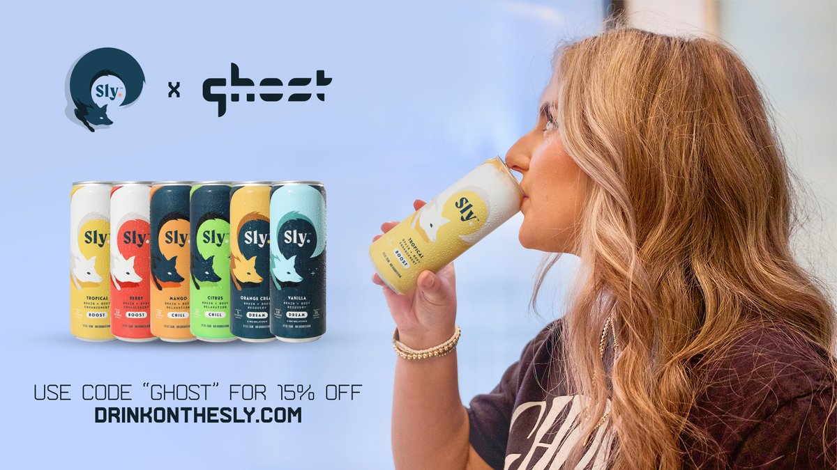 We've been together for a while now, and we're finally making it official. Ghost Gaming 🤝 Sly™ Welcome to the family! Use code "Ghost" for 15% off the next time you plan to drink on the sly.