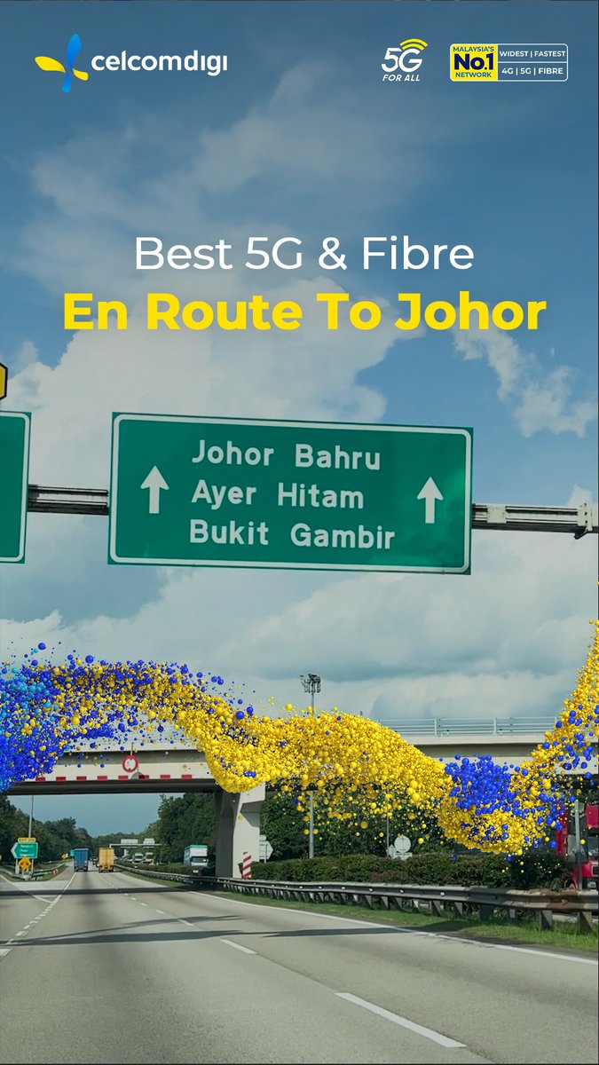 Warga Johor, acara All-In-One 5G & Fibre @ AEON Mall Tebrau City BERMULA HARI NI!🎉 Nikmati giveaway & tawaran eksklusif dgn diskaun yg berbaloi! Psst...Anda juga berpeluang utk main game & bertemu dgn artis-artis yg terkenal.🏃🎮 Apa lagi, jumpa di sana!