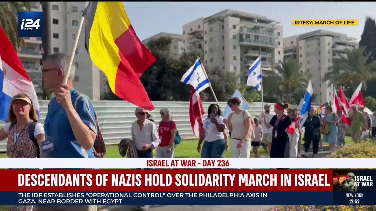 Hundreds of descendants of Nazis hold solidarity march in Israel 📹 - @Nicole_zedek