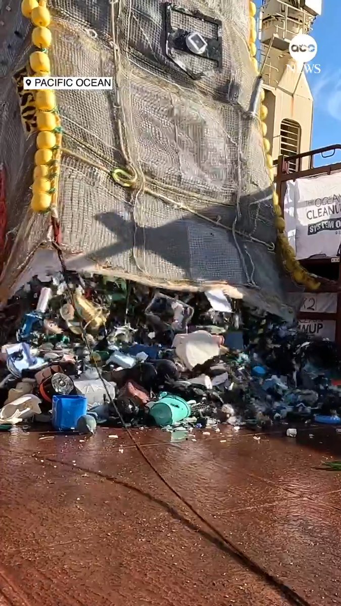 The Ocean Cleanup has completed its 100th extraction of plastic pollution from the Pacific Ocean. The organization has removed nearly 850,000 lbs of plastic from the Great Pacific Garbage Patch since 2019. Video from one mission shows the staggering scale of plastic pollution.