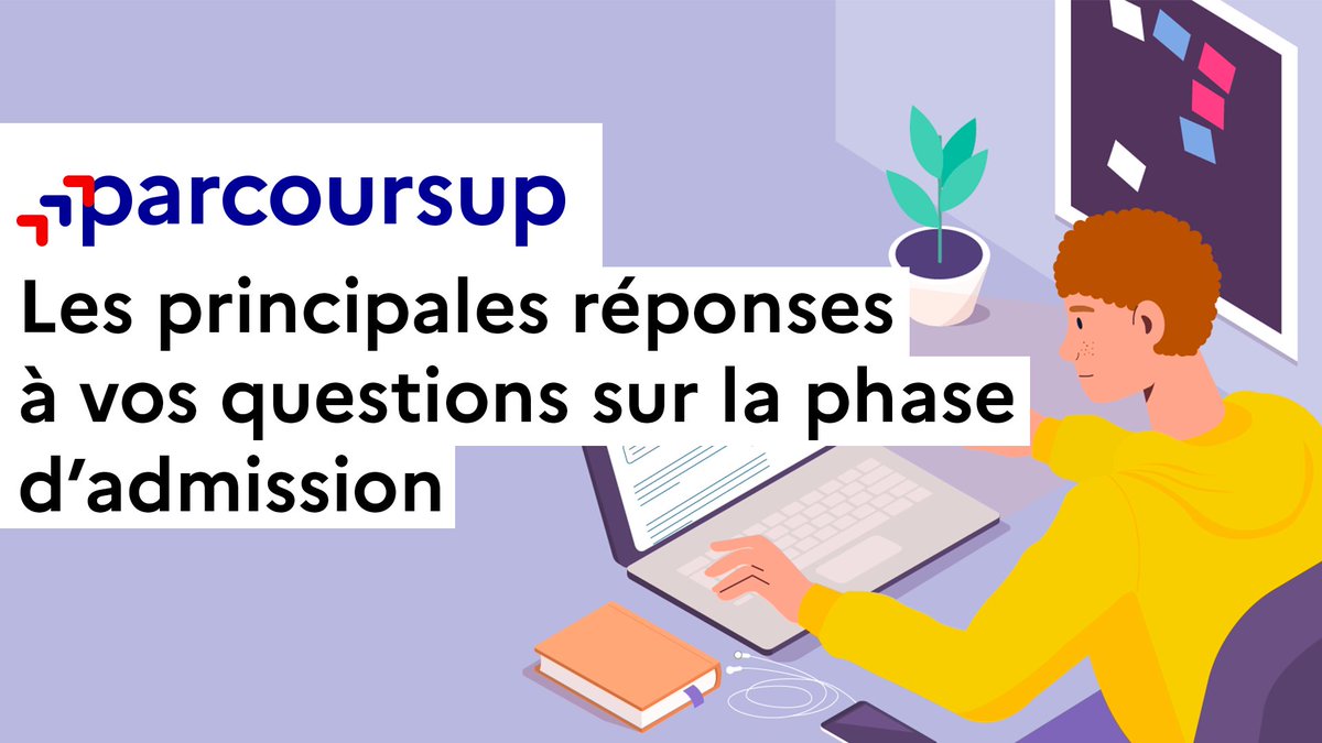 ✅ La phase d'admission #Parcoursup débute aujourd'hui à 19h (heure de Paris) ! 📺 C'est l'occasion de répondre à vos principales questions en vidéo !