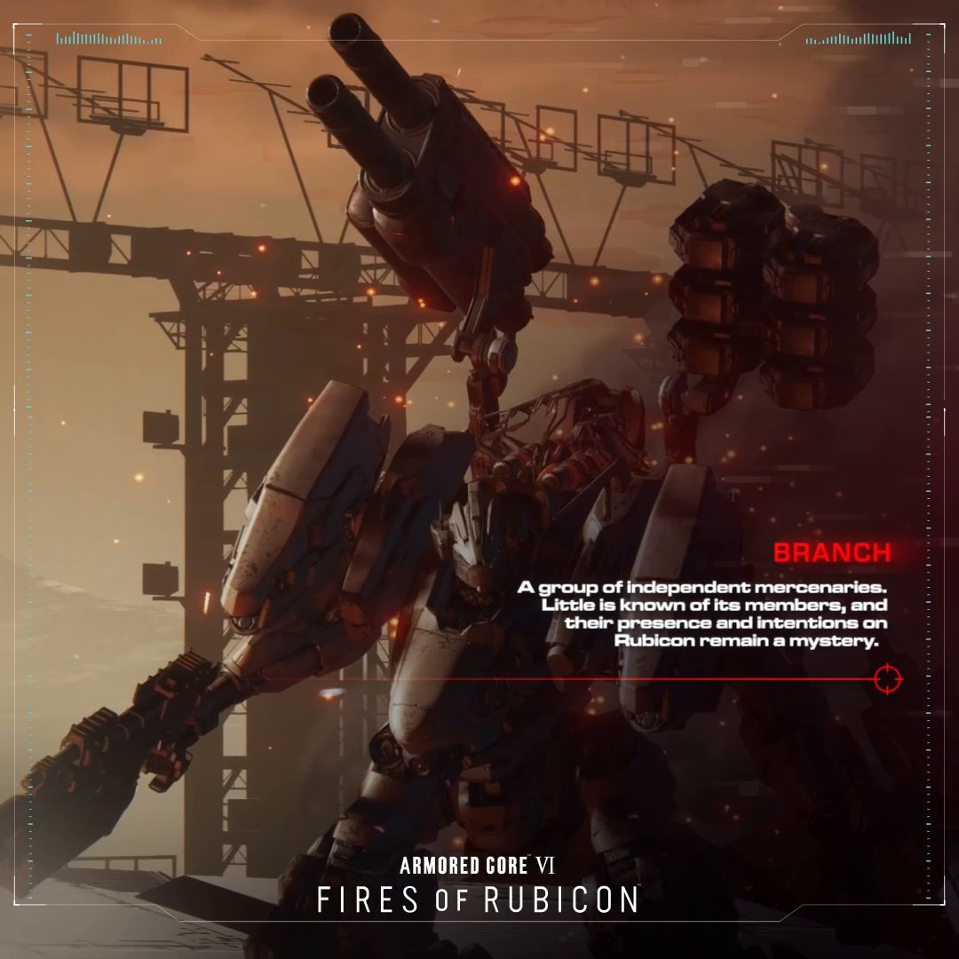 #ARMOREDCORE Faction: Branch Pilot: Raven (?) AC: NIGHTFALL "Let's see how far they can fly... on borrowed wings."