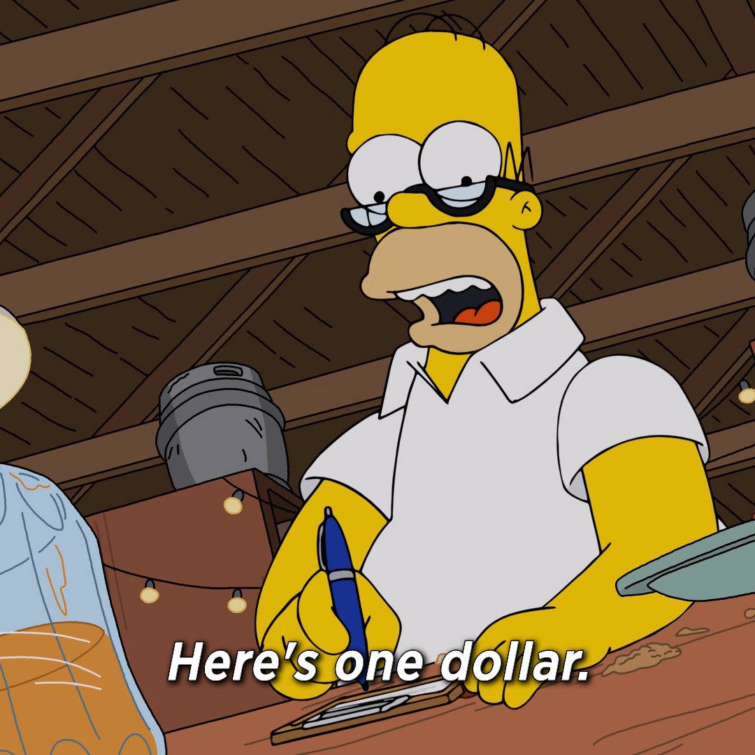 She earned a big tip for all those fried references.