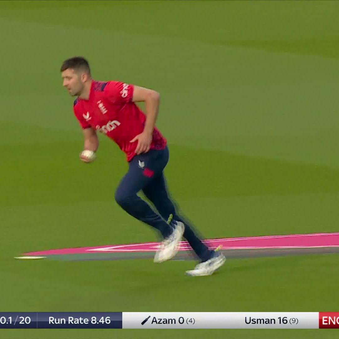 An absolute rocket from Mark Wood to dismiss Azam Khan.