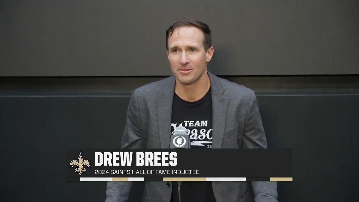 Opening statement from @DrewBrees on his #Saints Hall of Fame announcement:
