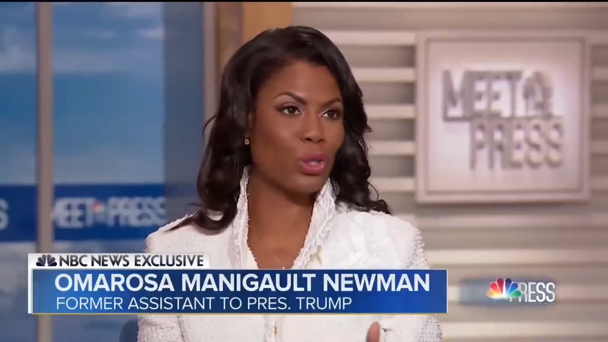Trump's former assistant Omarosa: I have heard the tape of Donald Trump calling a Black man the N-word. It was clear as day. Donald Trump is a con. When he talked the way he did on that tape it confirmed he is truly a racist