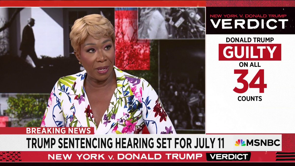 "Thank god for the state of New York. Donald Trump's home state. Because there was no way for him to interfere with the process of justice." WATCH: The ReidOut's @JoyAnnReid notes how the criminal justice system was able to see past power, race and wealth in this trial.