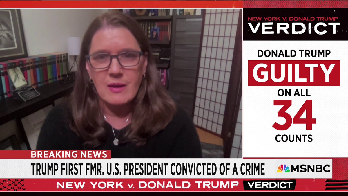 "I was relieved on behalf of the American people. This was a long time coming... in some ways it's standing in for all the other crimes this man has gotten away with his entire life." WATCH: Mary L Trump reacts in her first interview since Donald Trump's guilty verdict.