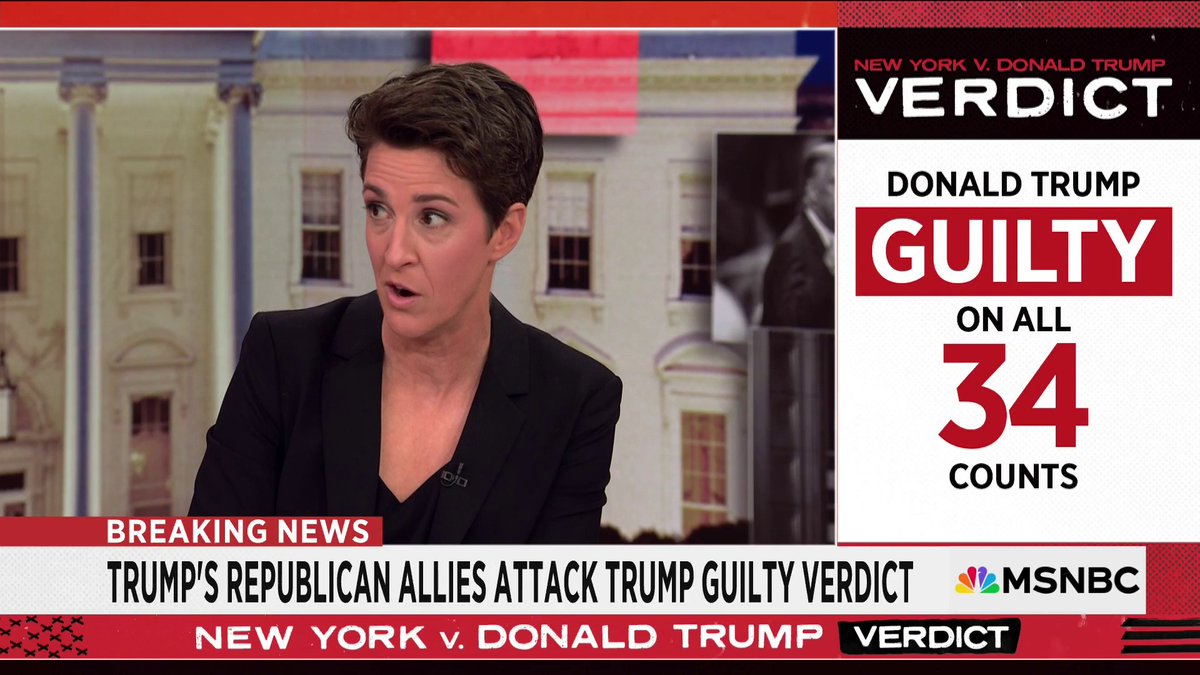 Rachel Maddow points out that if Republicans tear down the justice system over Donald Trump's conviction, that's the end of it. "It doesn't come back for other people if it goes away for Trump."