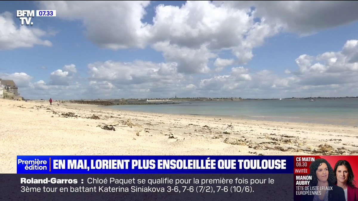 ☀️ Avec 202 heures d'ensoleillement, Lorient, en Bretagne, a été plus ensoleillée que Toulouse en mai