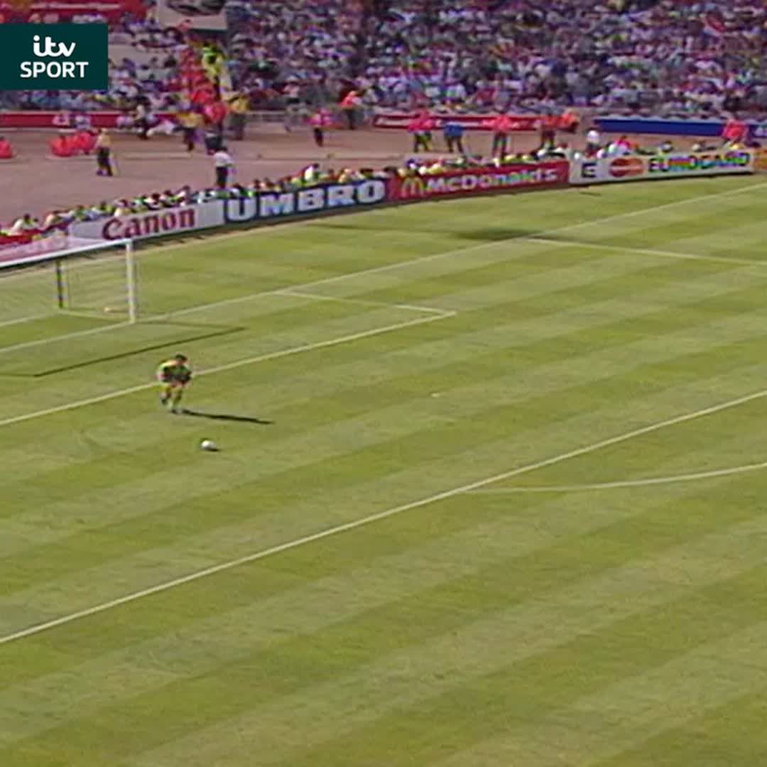 📆 15 June, 1996 🏟️ Wembley (old), London A Gascoigne goal you'll see over and over again. An England shirt you'll see in every pub garden across the country 😅