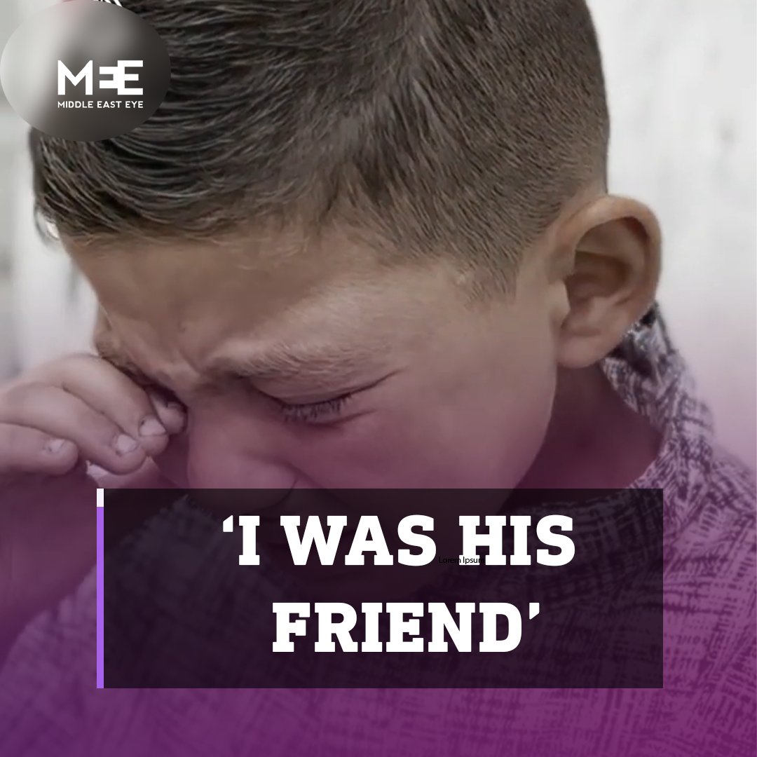"I could not handle it. I was his friend." Omar Hammad, a child from Gaza, recounted the moment he witnessed his father being burned alive in Rafah, just after he had been spending time with him.