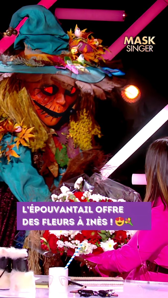 L'épouvantail offre des fleurs à Inès ! 😍💐 🎭 𝙈𝘼𝙎𝙆 𝙎𝙄𝙉𝙂𝙀𝙍, à 21:10 sur TF1 en streaming sur TF1+
