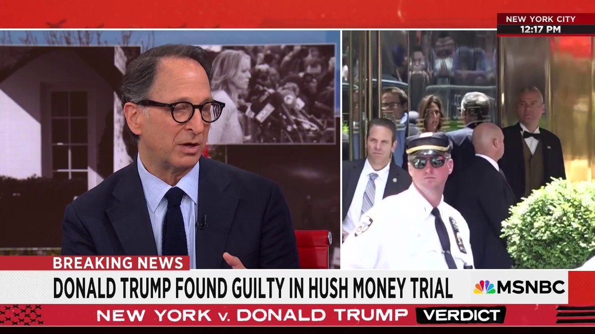 "That is where the crime occurred and was found unanimously beyond a reasonable doubt that the President of the United States committed 34 felonies in the Oval Office." WATCH: Andrew Weissmann (weissmann11 on Threads/Insta)🌻 explains why the DA could recommend jail time for former President Trump