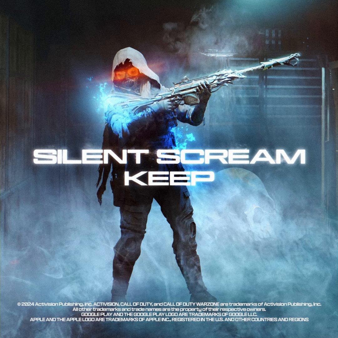😱 Ready to terrify your enemy? 👻 Strike fear throughout your lobby with the Silent Scream Keep, featuring the SA-B 50 - Silent Scream with supernatural effects! Available NOW in Call of Duty #WarzoneMobile.